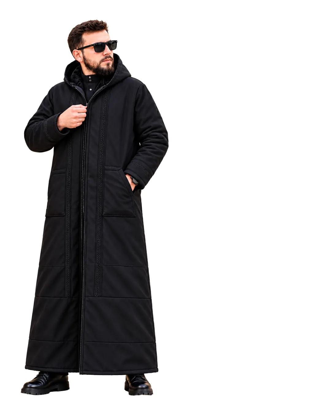 Moroccan fur-trimmed abaya