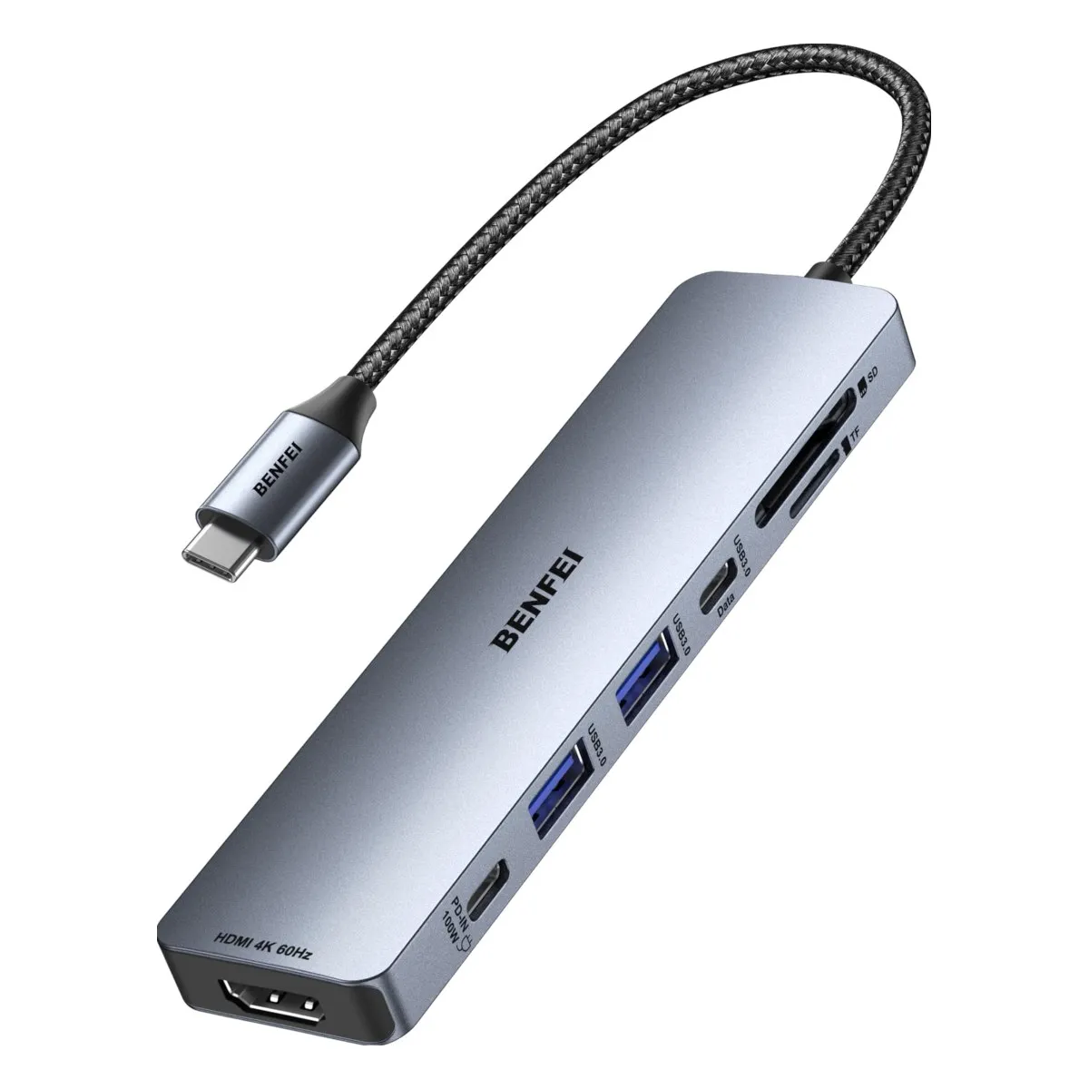 type C to 3 USD*SD/TF whith HDMI 4K