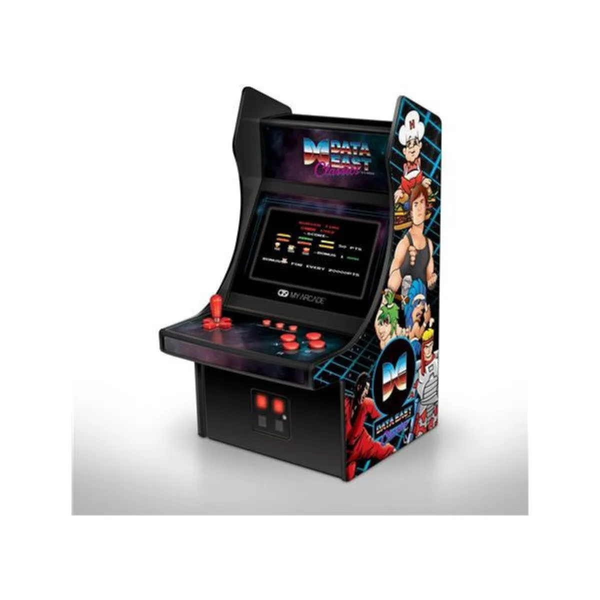 10" COLLECTIBLE RETRO MINI ARCADE MACHINE

• Full color 4.25" screen.
• Removable joystick.
• Built-in speaker with volume control.
• 3.5mm headphone jack to connect your headphones.
• Includes a 100/240V AC adapter.
• Perfect for any game room, offi