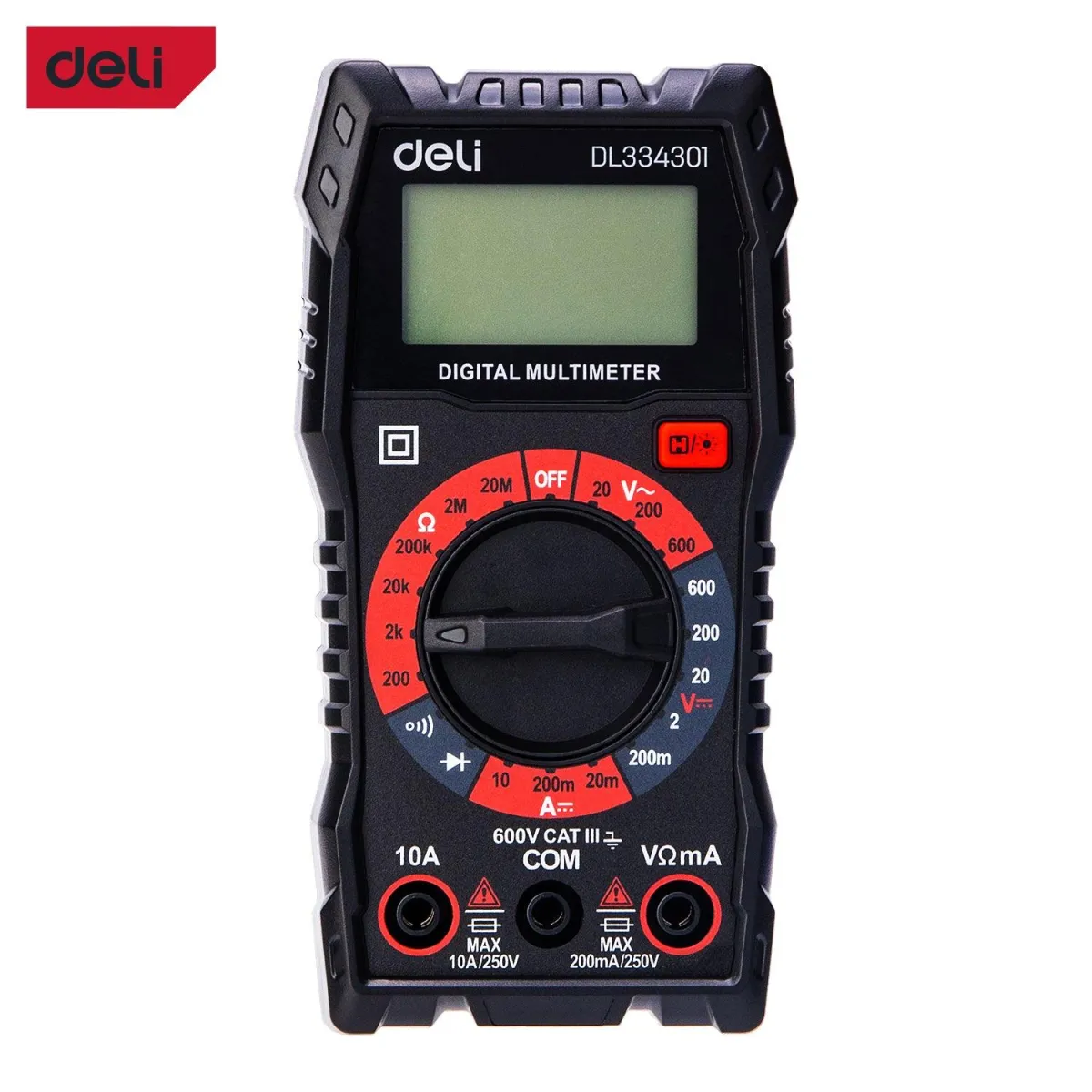Deli Digital Multimeter (3 1/2 CAT III 600V) - ساعة فحص