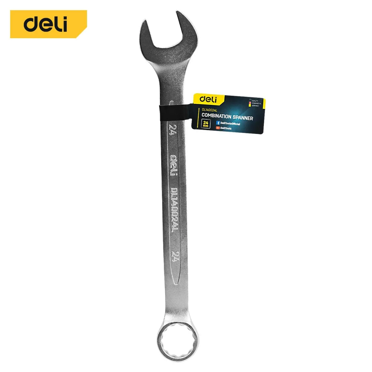 Deli 24mm Combination Spanner - مفتاح شق مسنن فدار