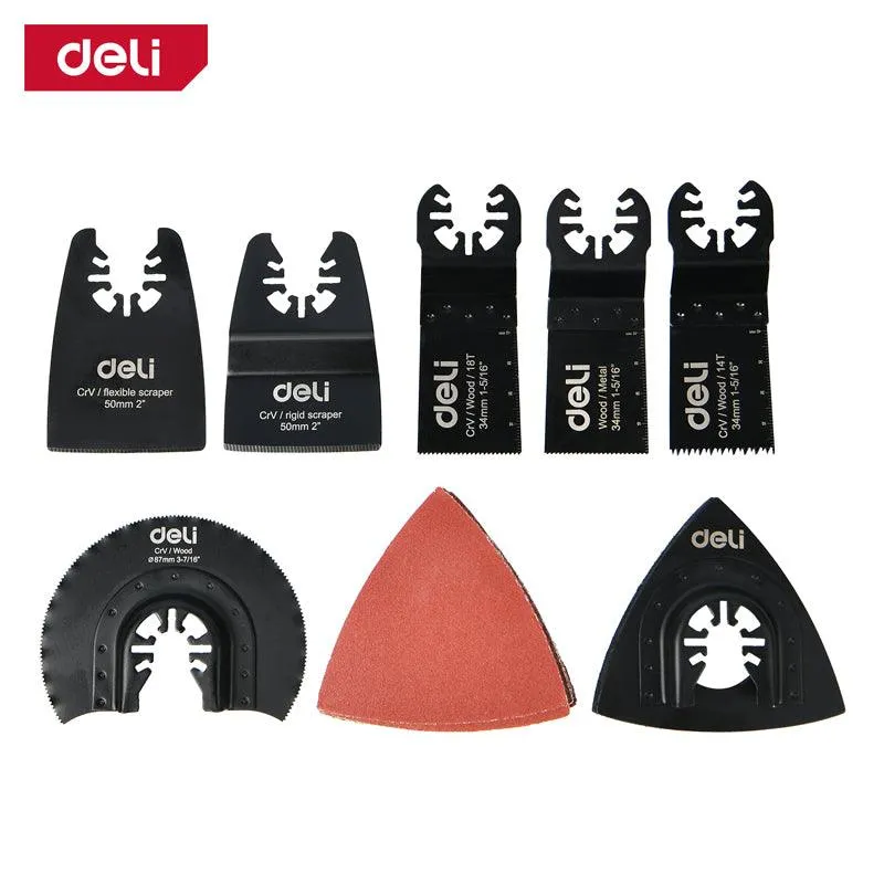 Deli 17Pcs Multi Tool Blade Sets - مجموعة 17 قطعة من شفرات الأدوات متعددة الاستخدام