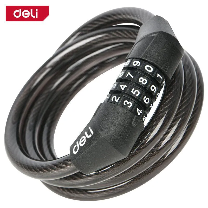 Deli 4 Digit Combination Lock - قفل دراجة عالارقام
