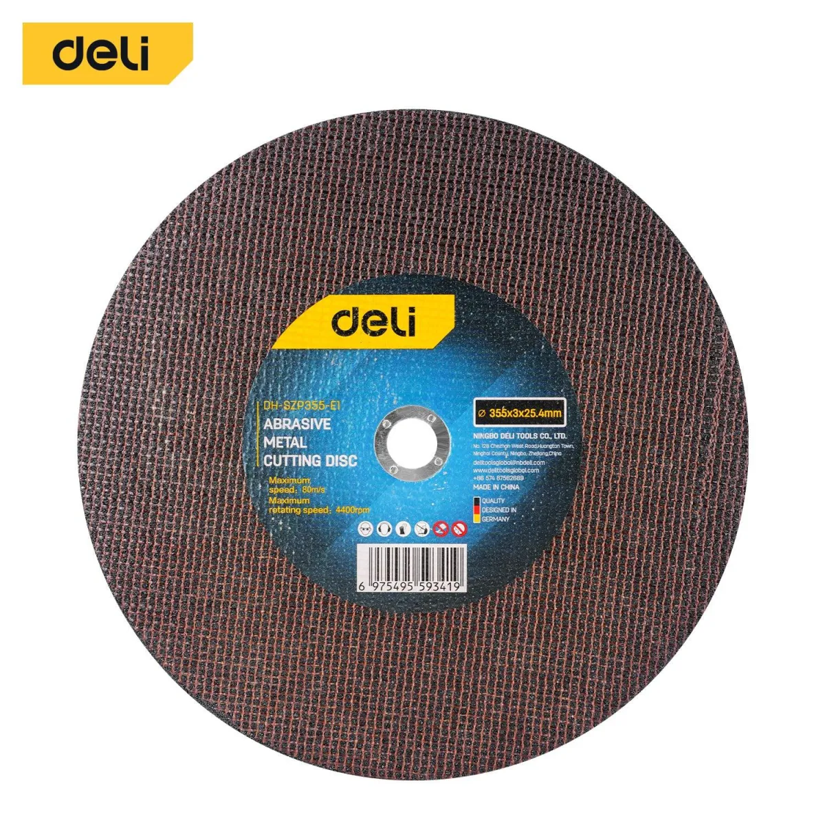 Deli Abrasive Metal Cutting Disc (355mmx3mmx25.4mm) - ديسك قص حديد