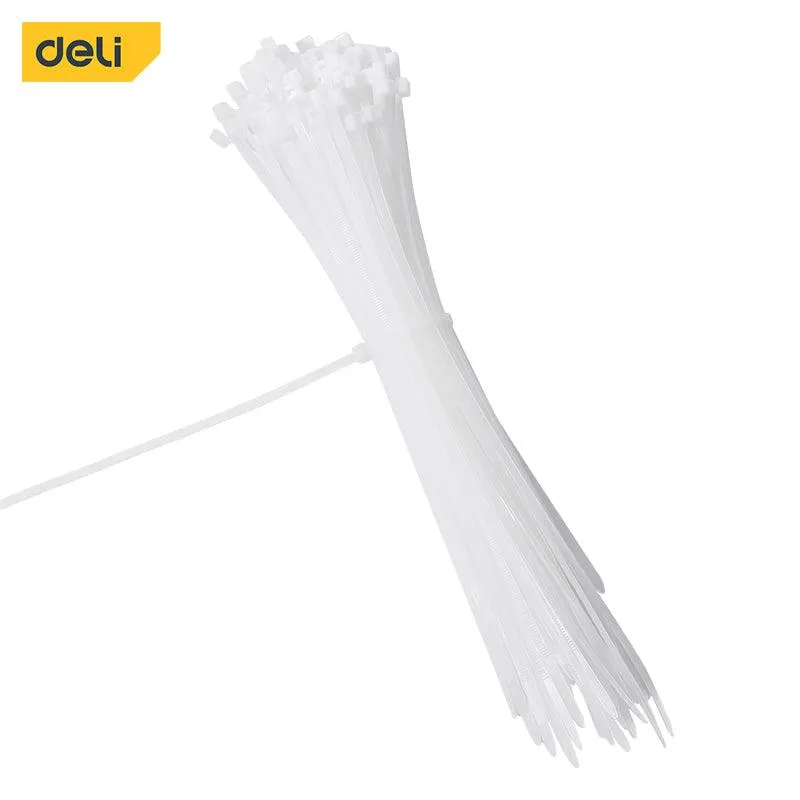 Deli Cable Ties (5x300mm) (100pcs) - رباط بلاستيك