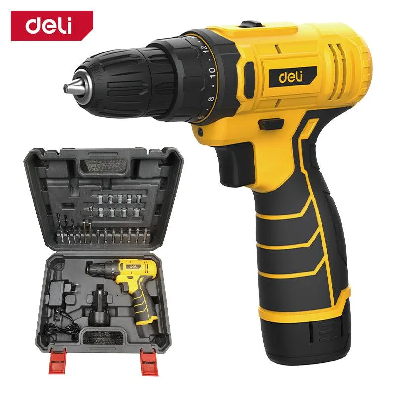 12V Lithium-ion Cordless Drill Set (Blue) - مقدح بطارية ليثيوم