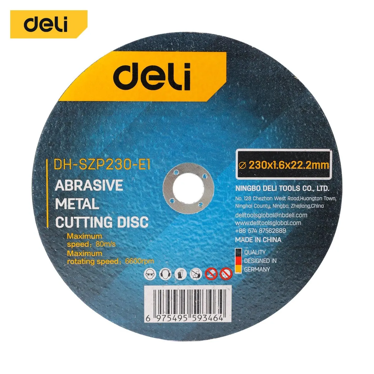 Deli Abrasive Metal Cutting Disc (230mmx1.6mmx22.2mm) - ديسك قص حديد