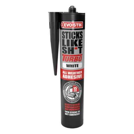 High Tack Silicone Turbo All Weather Adhesive - White - سيليكون