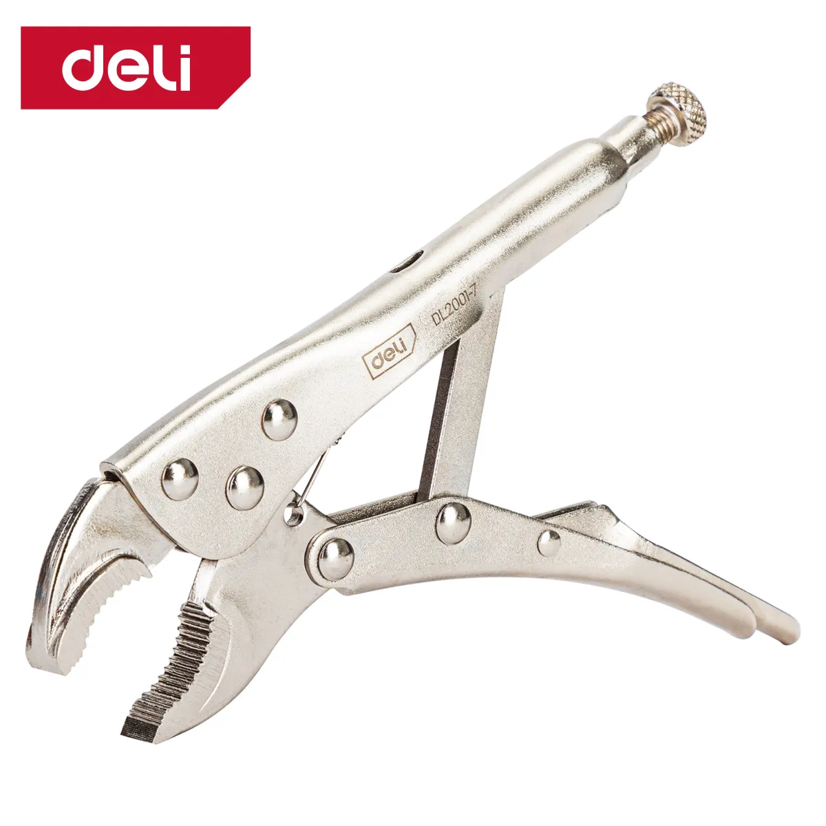 Deli 7" Curved Jaw Locking Pliers - بانسة لقط قفل بفك دائري