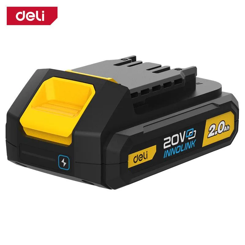 Deli 20V Lithium-ion Battery (2.0Ah) - بطارية ليثيوم فدار مع مؤشر تعبئة