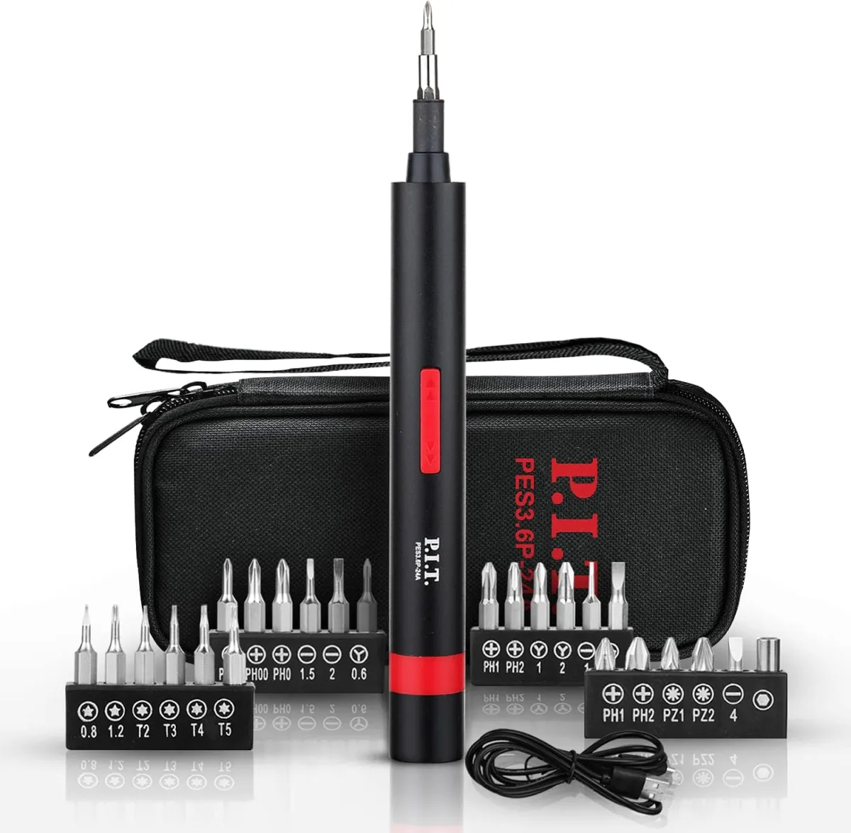P.I.T Electric Precision Magnetic Screwdriver 26Pcs Set - مفك براغي كهربائي دقيق