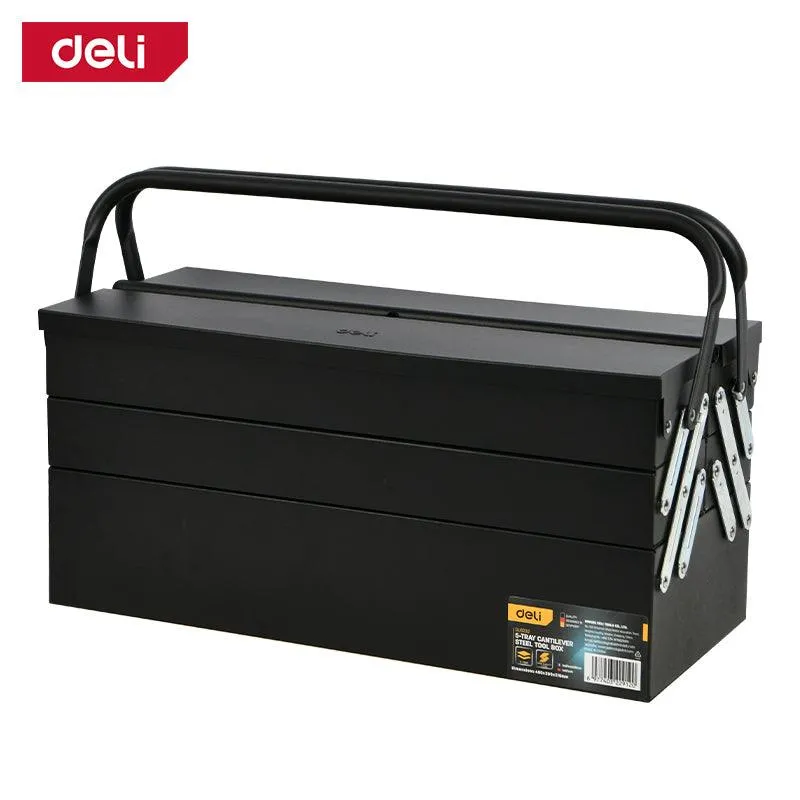 Deli 5-Tray Cantilever Steel Tool Box - صندوق أدوات فولاذي 5 طبقات