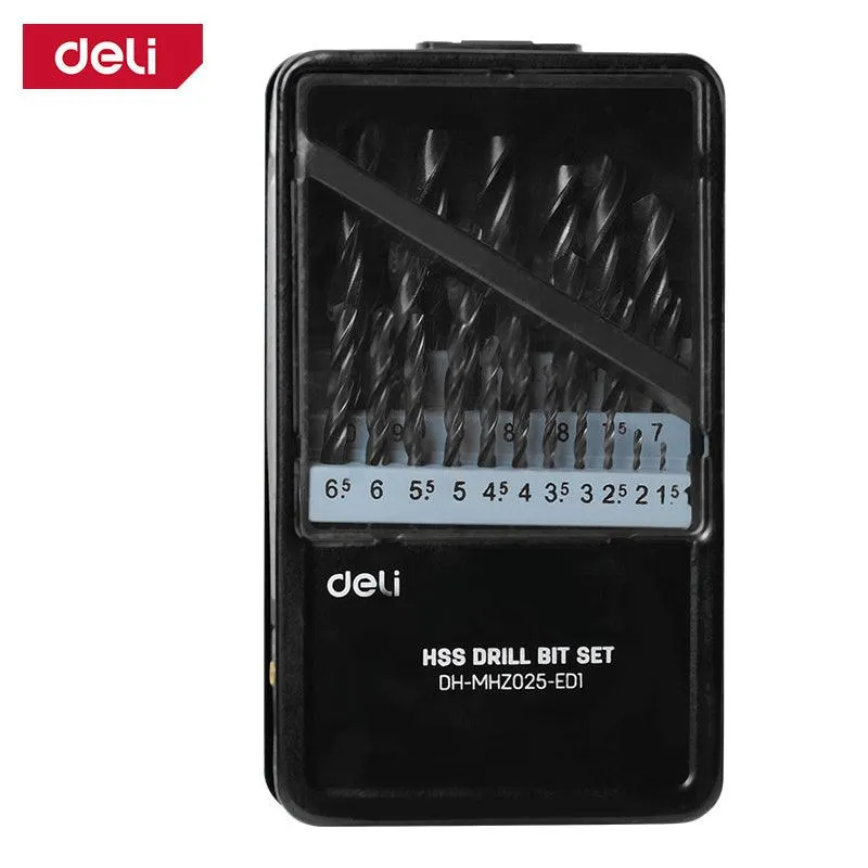 Deli 25Pcs Hss Drill Bit Set - مجموعة 25 قطعة من ريش الحفر HSS