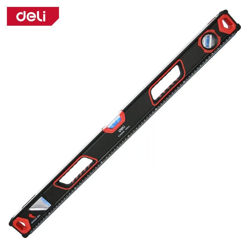 Deli Dual-View Spirit Level (Red Series) (800mm) - زيبق صناعي مغنطيس