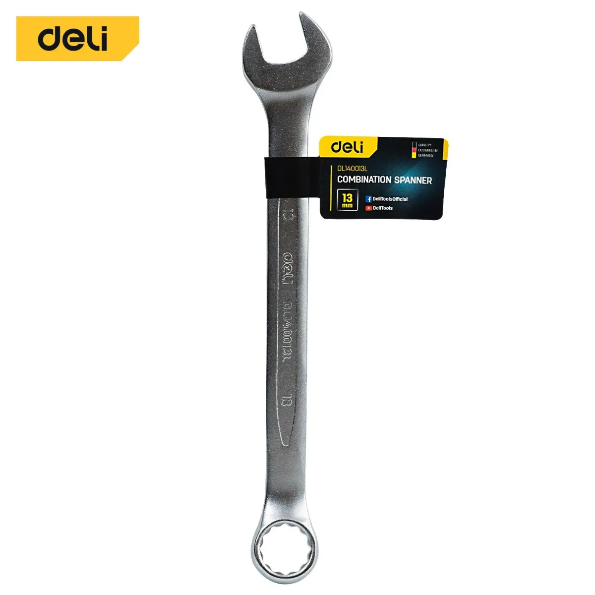 Deli 13mm Combination Spanner - مفتاح شق مسنن فدار