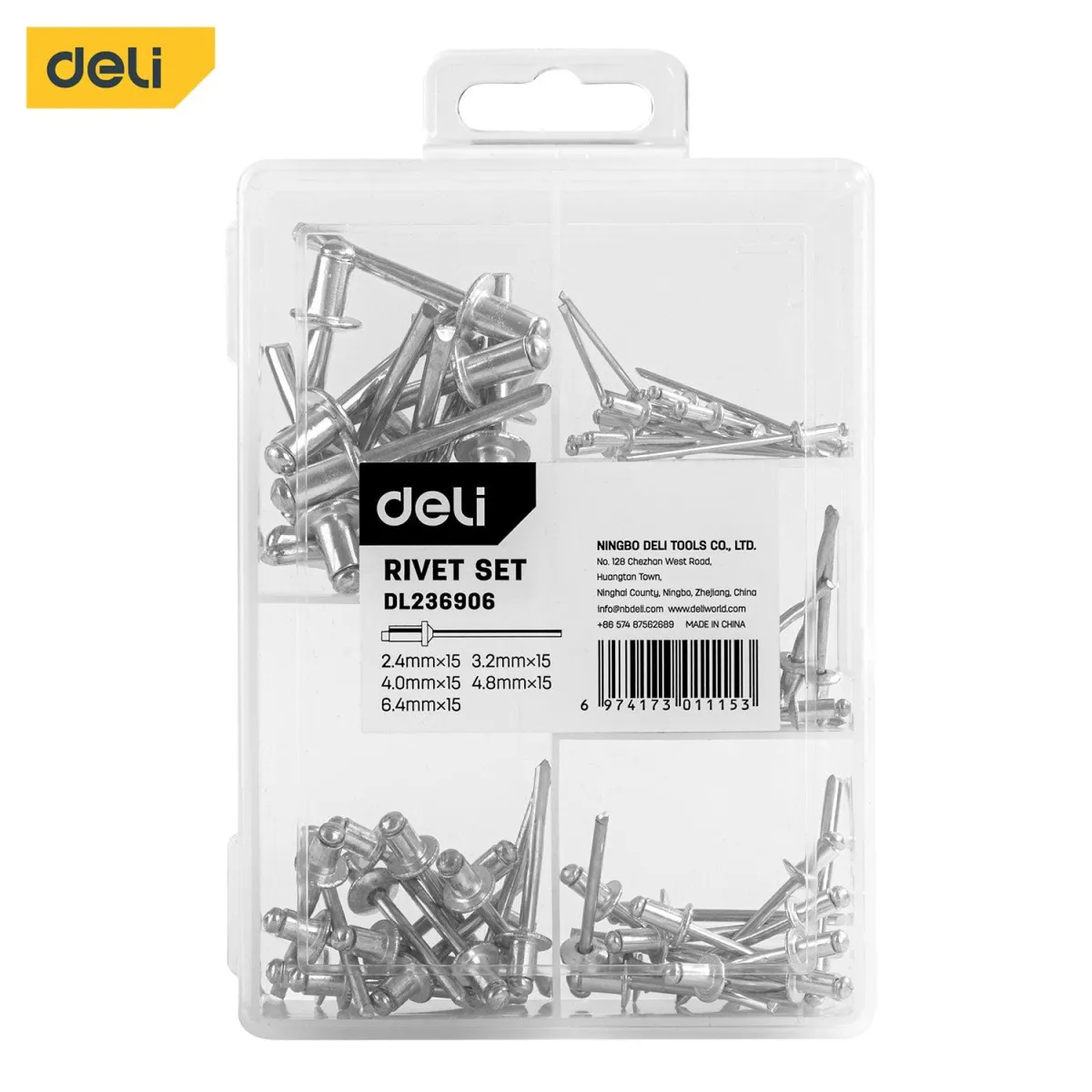 Deli 5-in-1 Hand Riveter Nails Set - مسامير بانسة تباشيم