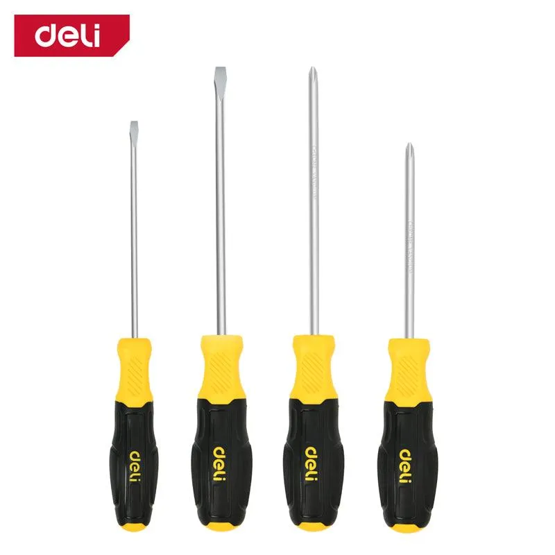 Deli 4Pcs Magnetic Screwdriver Set - 4Pcs طقم مفك براغي