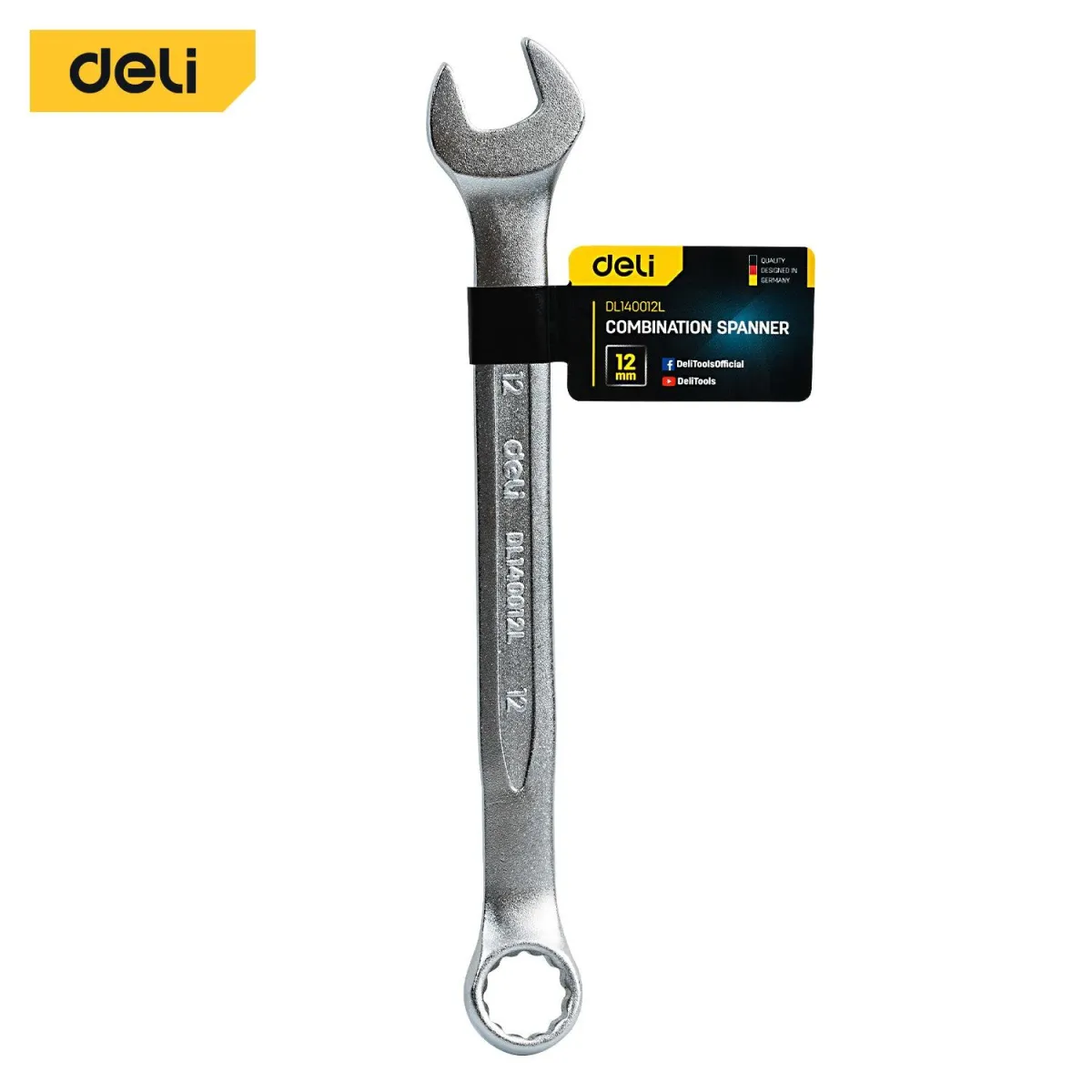 Deli 12mm Combination Spanner - مفتاح شق مسنن فدار