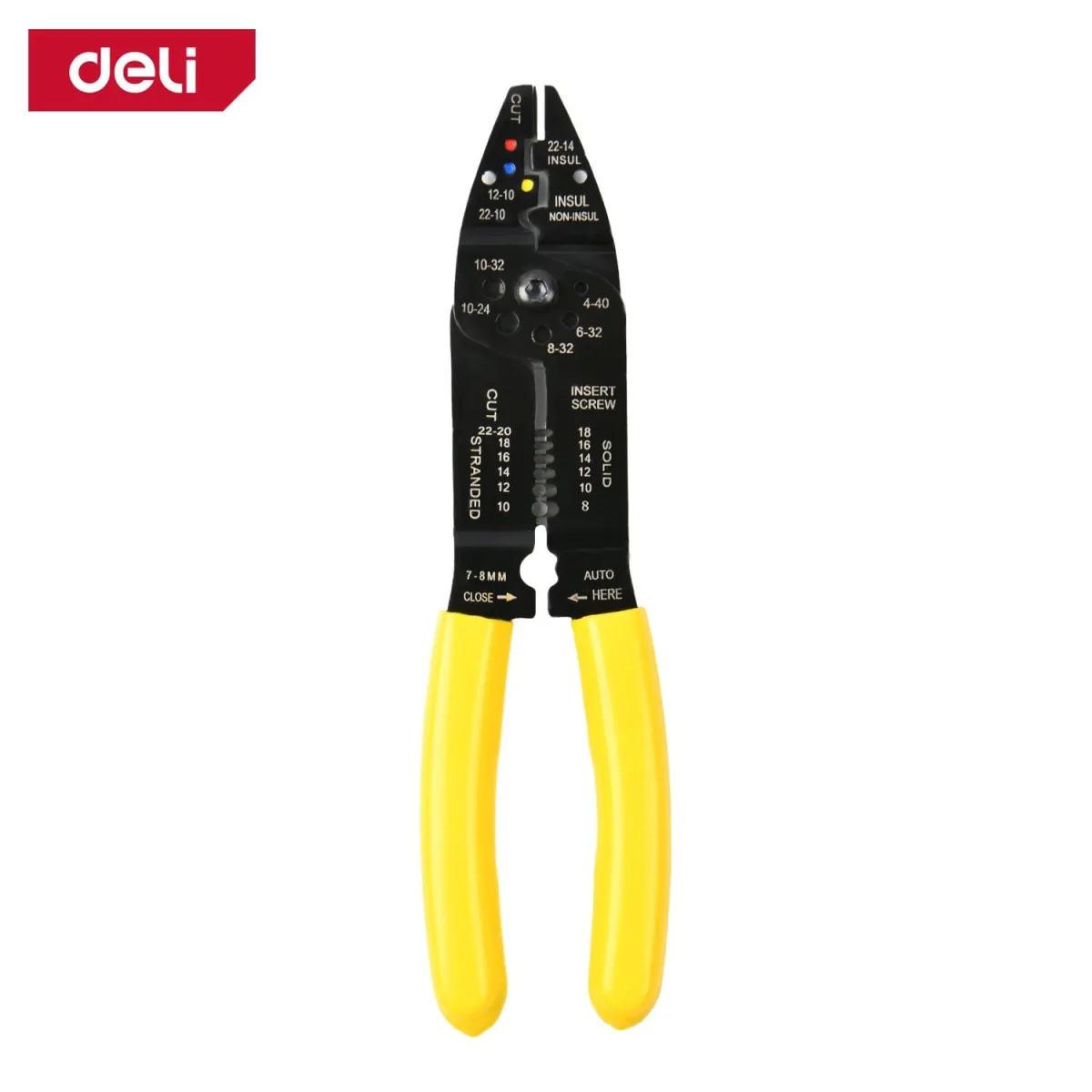 Deli 7-IN-1 Wire Stripper (8.5") - 7 in 1 بانسة كوسات
