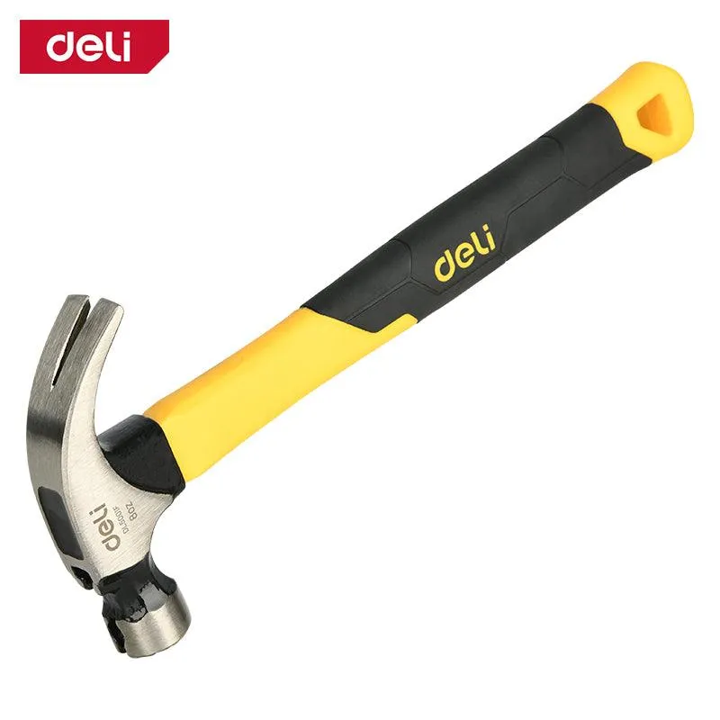 Deli 225g Fiberglass Claw Hammer -مطرقة نجار مسكة فايبر