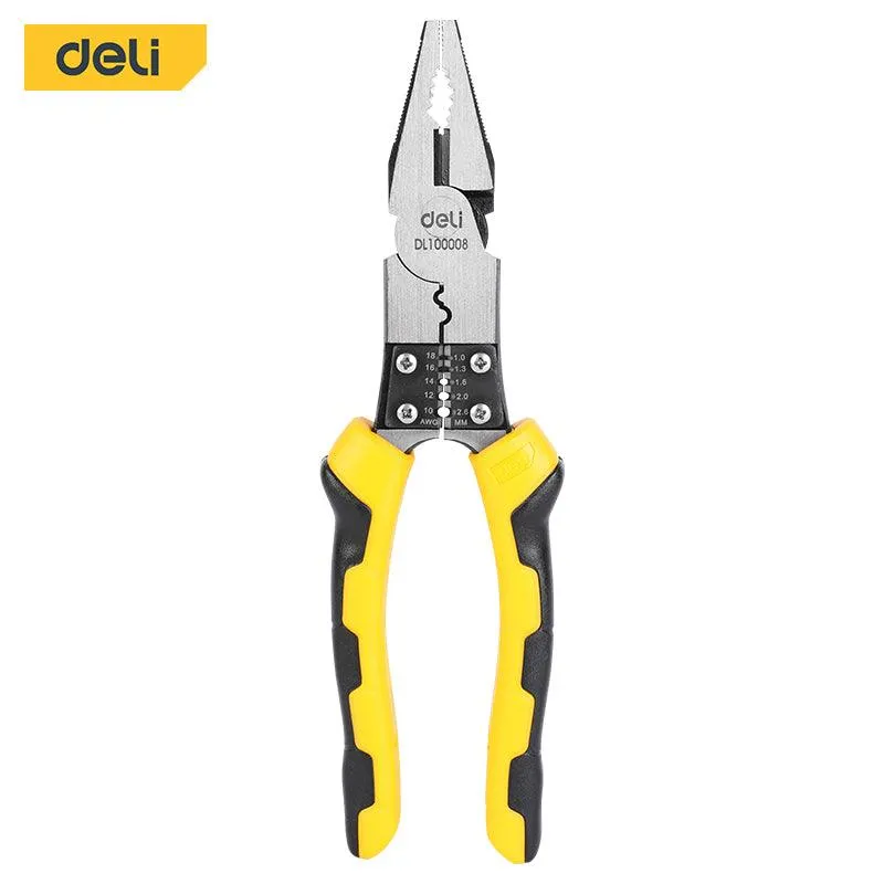 Deli 8.5" Multifunctional Combination Pliers - بانسة جمع متعددة الاستعمالات سوبر
