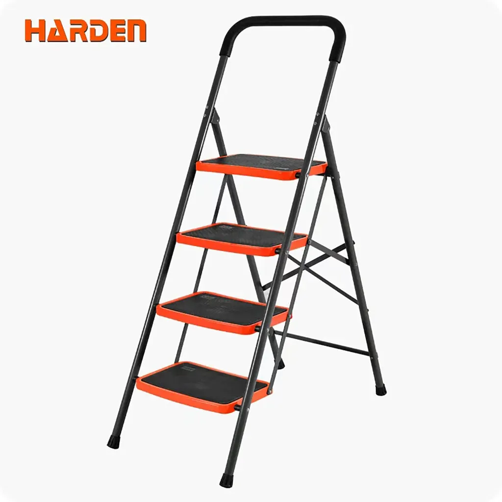 4-Step Wide Step Steel Folding Ladder - سلّم حديد