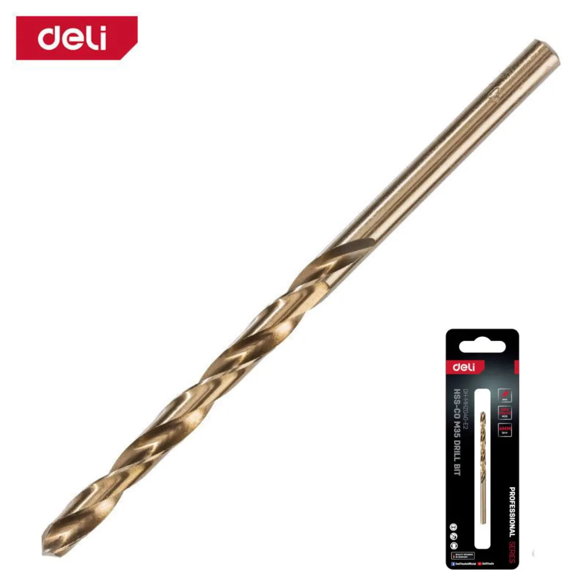 Deli Hss-Co M35 Drill Bit (4mm) - ريشة حفر HSS-CO