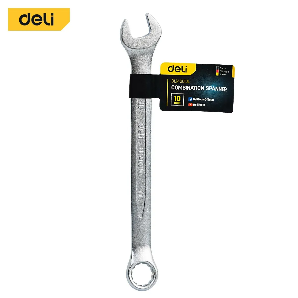 Deli 10mm Combination Spanner - مفتاح شق مسنن فدار
