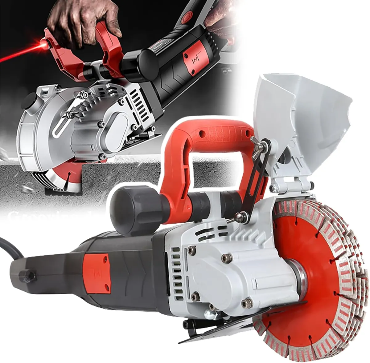 2500W Industrial Concrete Wall Cutter Machine (5 Discs) - ماكينة قصّ حيطان الباطون الصناعية