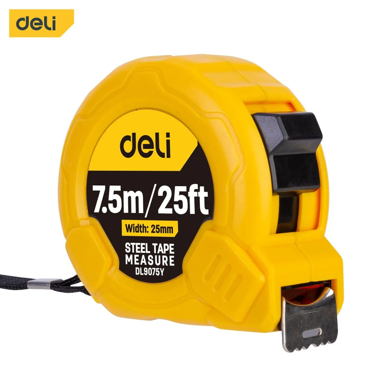Deli Steel Measure Tape (7.5m/26ft*25mm) - متر قياس