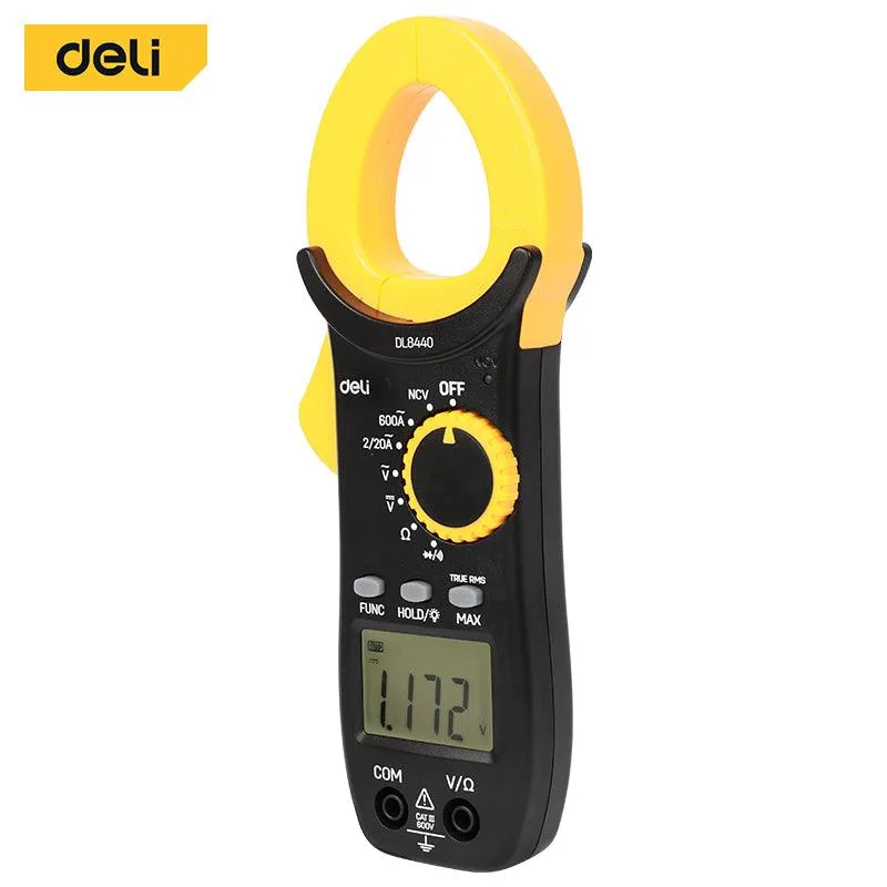 Deli Clamp-On Digital Multimeter (CAT III 600V) - كلامبميتر ديجيتال