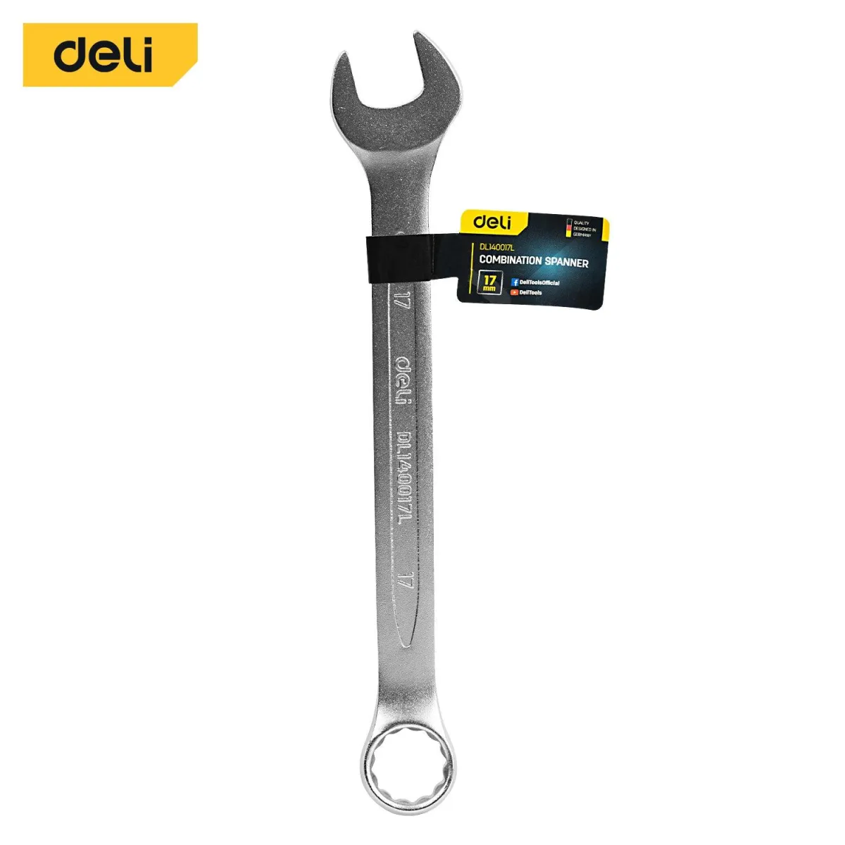 Deli 17mm Combination Spanner - مفتاح شق مسنن فدار