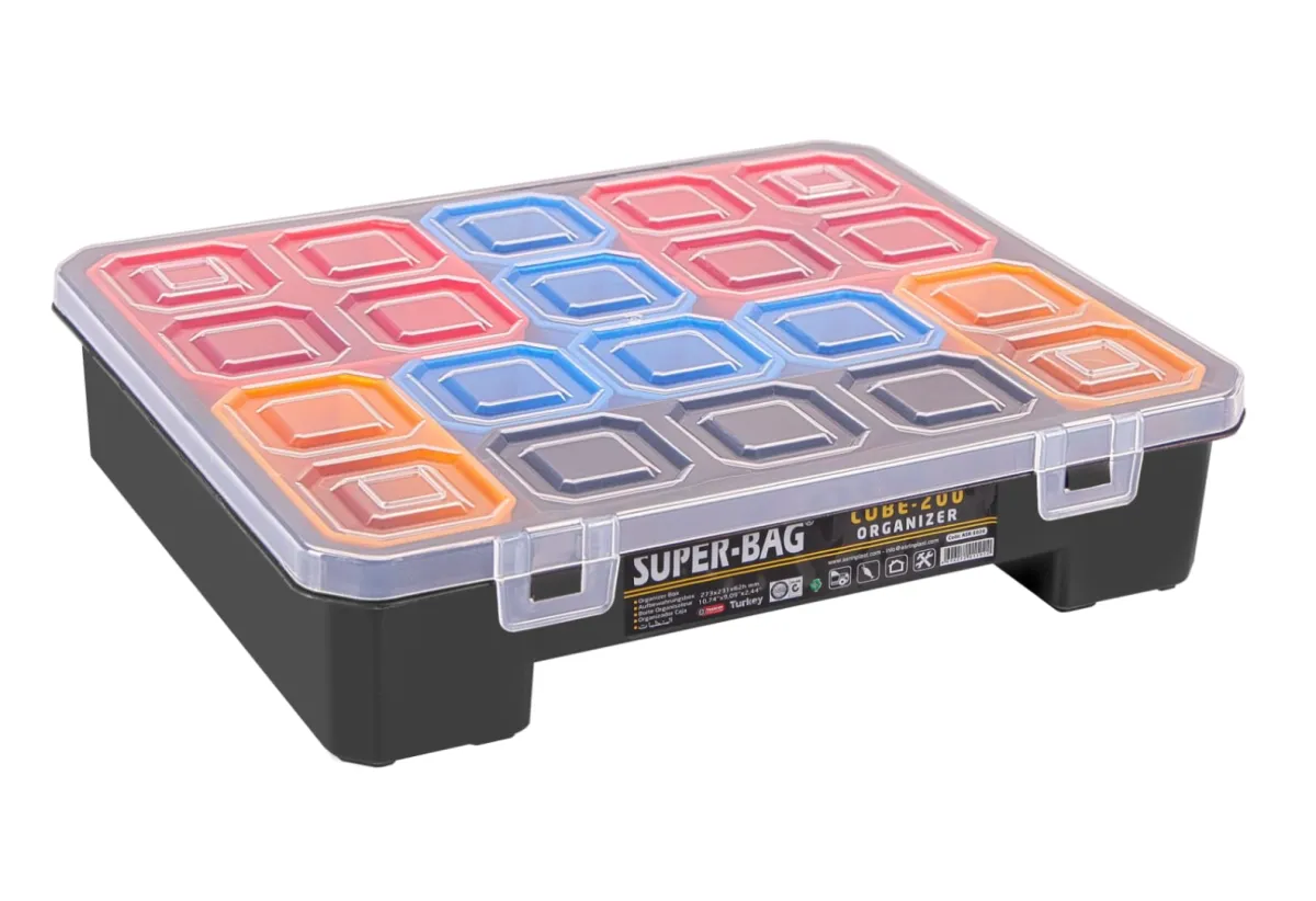 11" Parts Organizer Stackable 27x23x6.2cm - علبة تنظيم قطع