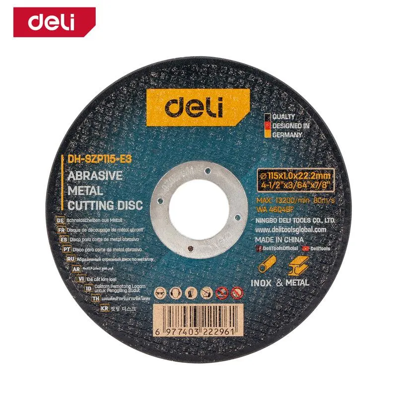 Deli Abrasive Metal Cutting Disc (115mmx1.0mm) - ديسك قص حديد