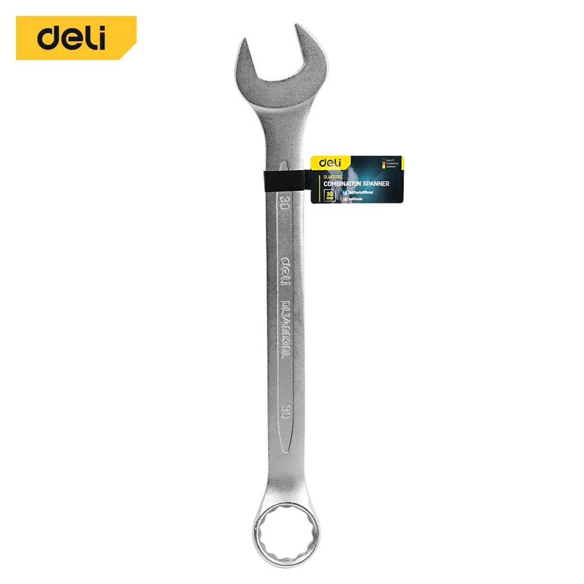 Deli 30mm Combination Spanner - مفتاح شق مسنن فدار