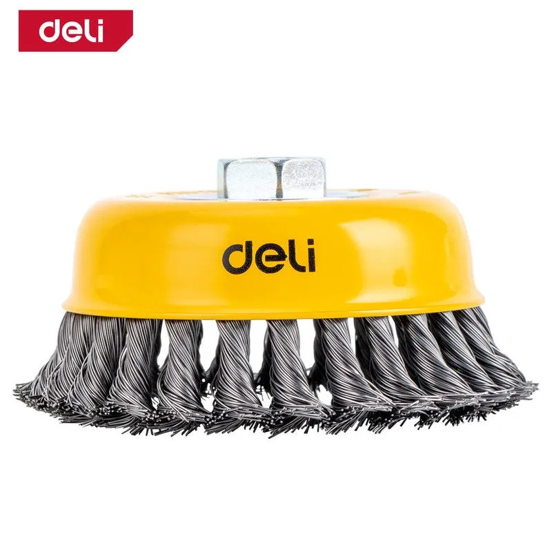 Deli Wire Cup Brush (125mm) - فرشاية صاروخ جدل بولاد