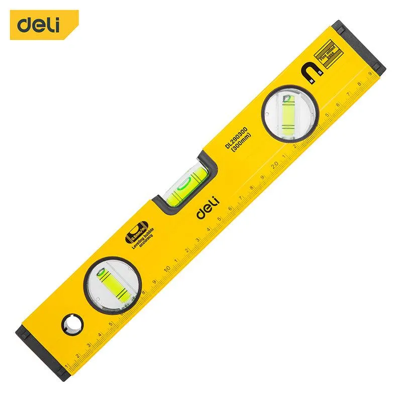 Deli Heavy Duty Magnetic Spirit Level (300mm) - زيبق صناعي مغنطيس