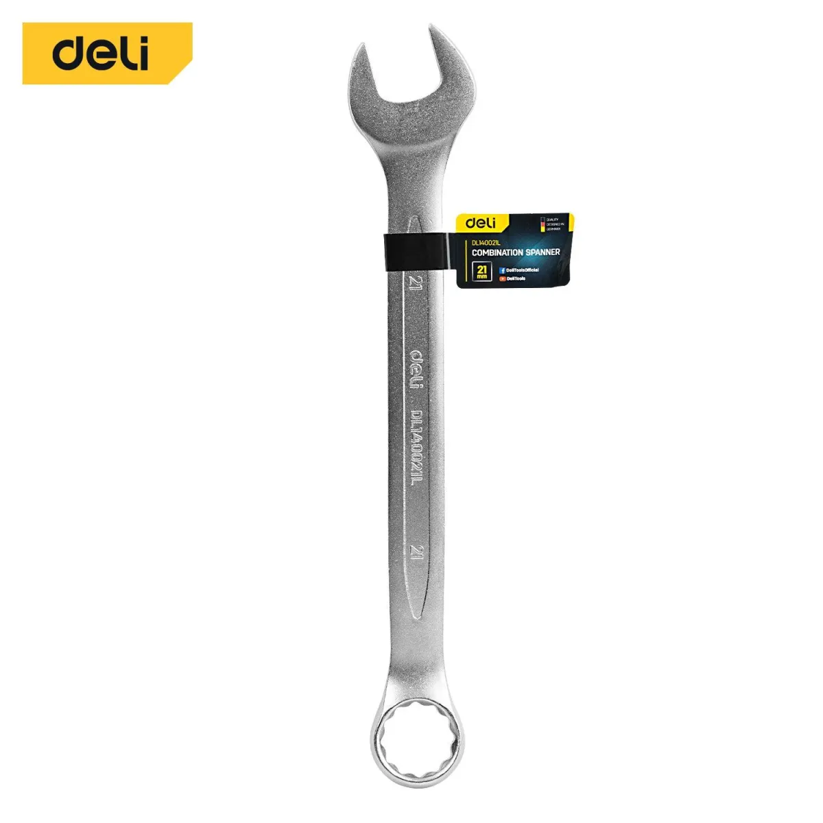 Deli 21mm Combination Spanner - مفتاح شق مسنن فدار