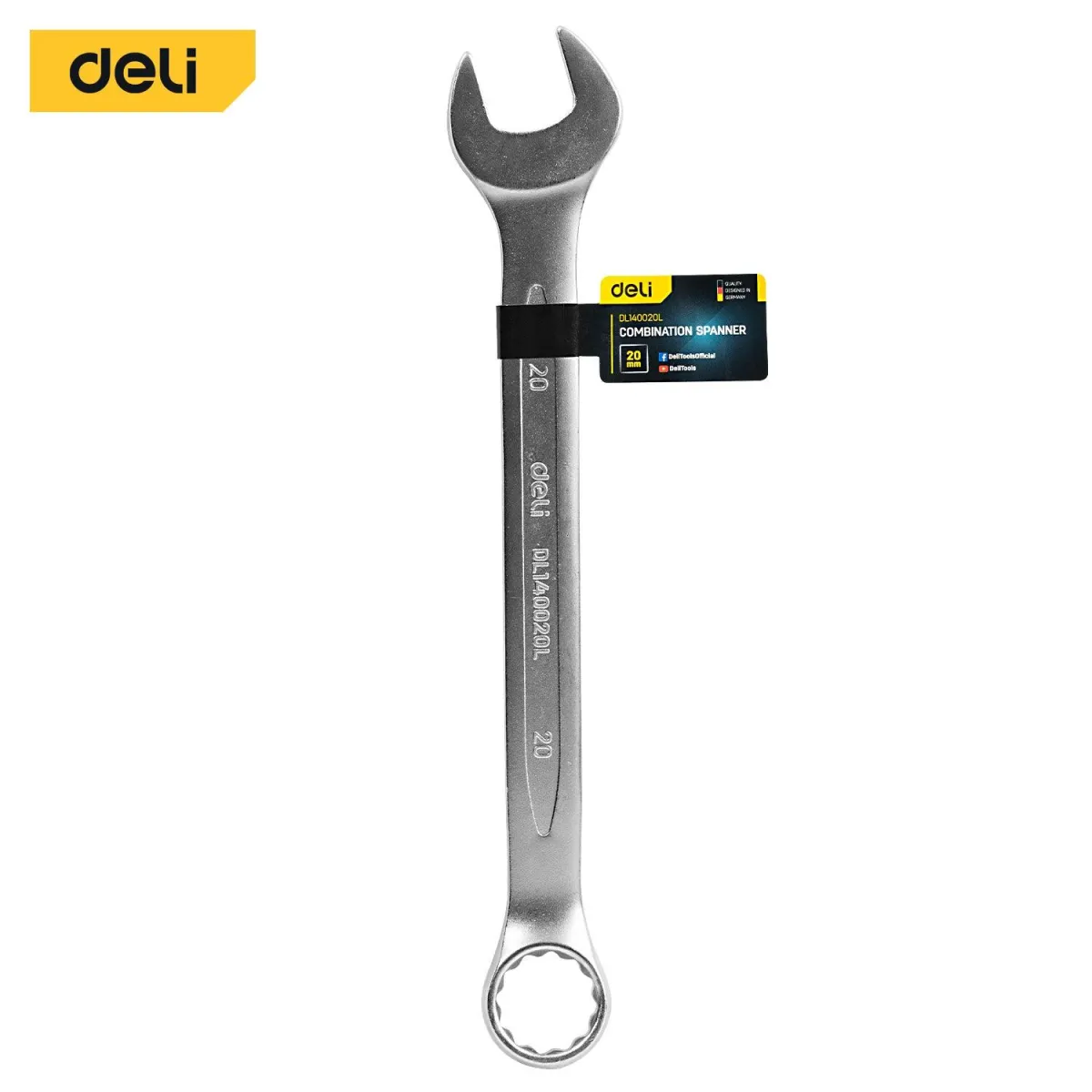 Deli 20mm Combination Spanner - مفتاح شق مسنن فدار