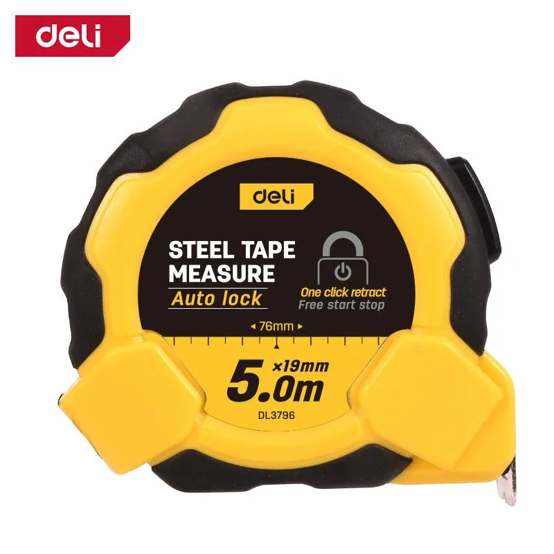 Deli Steel Tape Measure (5m*19mm) - متر صناعي