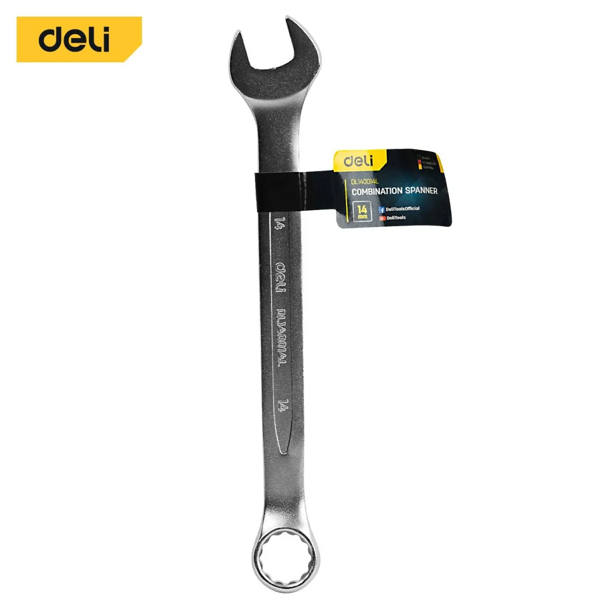 Deli 14mm Combination Spanner - مفتاح شق مسنن فدار
