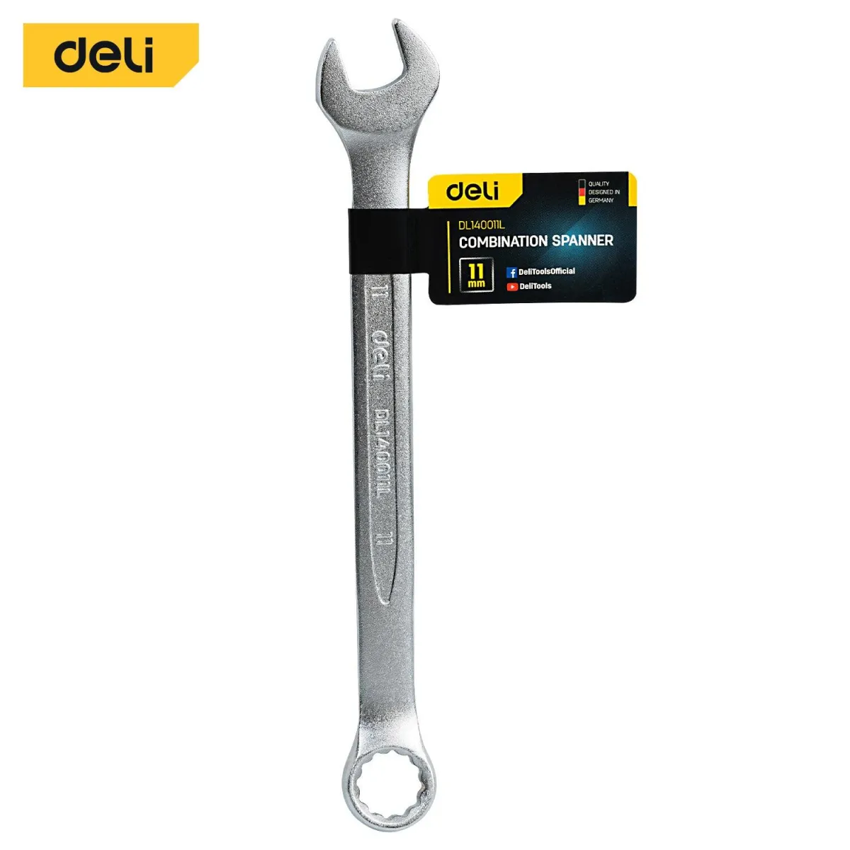 Deli 11mm Combination Spanner - مفتاح شق مسنن فدار