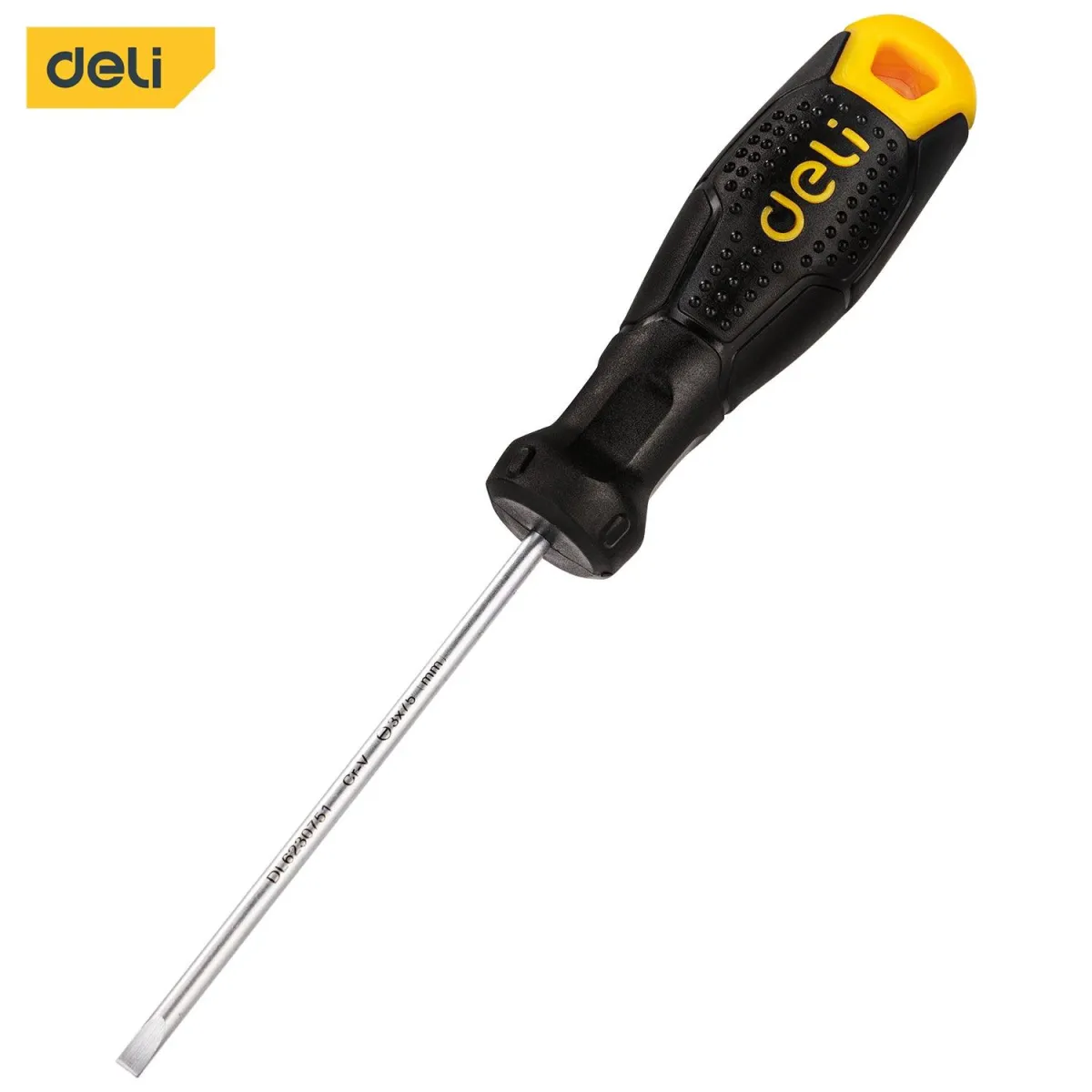 Deli Slotted Magnetic Screwdriver (3x75mm) - مفك براغي شق
