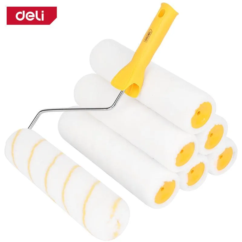 Deli 7" Cylinder Brush 6pc Set - طقم خرطوشة رول