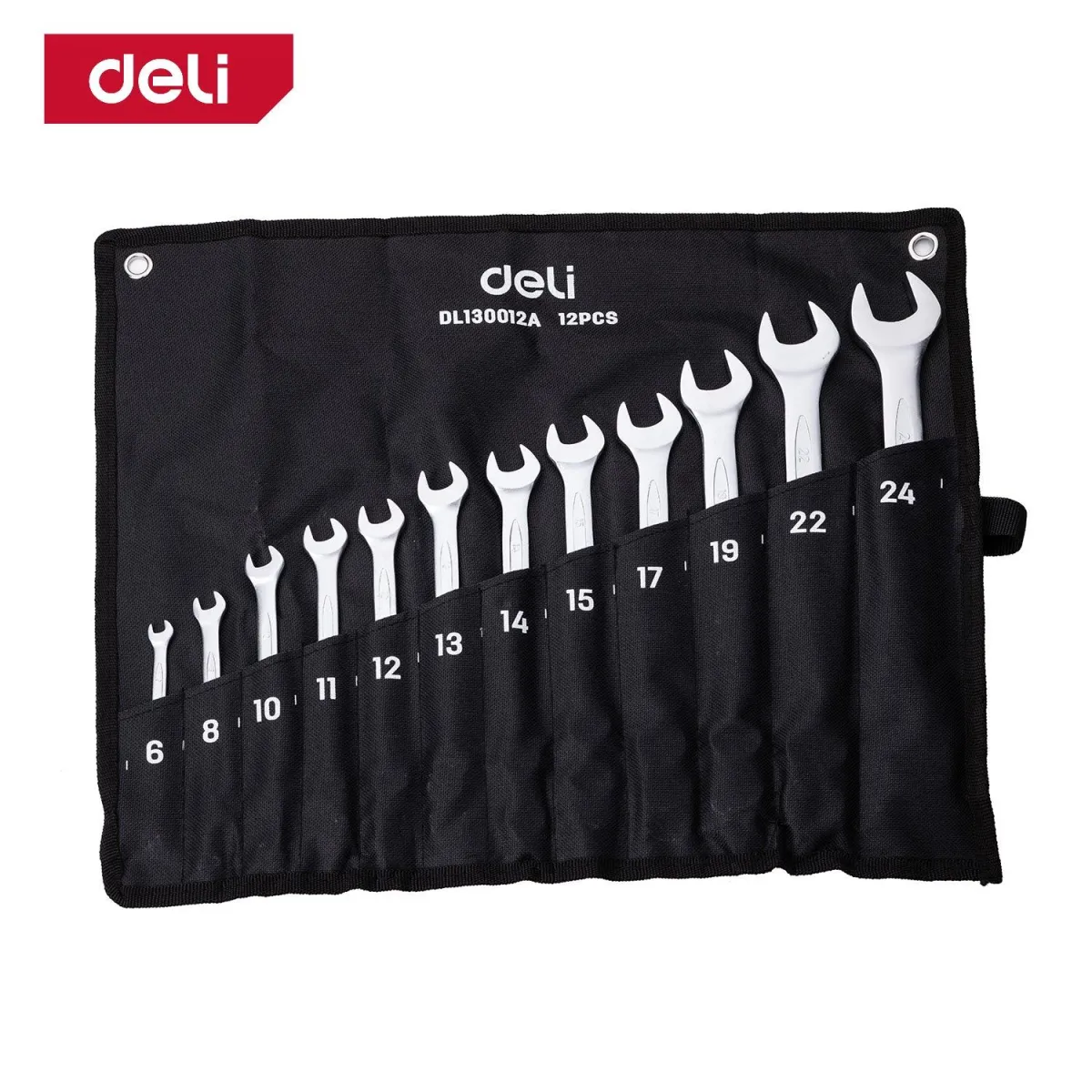 Deli 12 Pcs Combination Spanner Set - (12) طقم شق مسنن