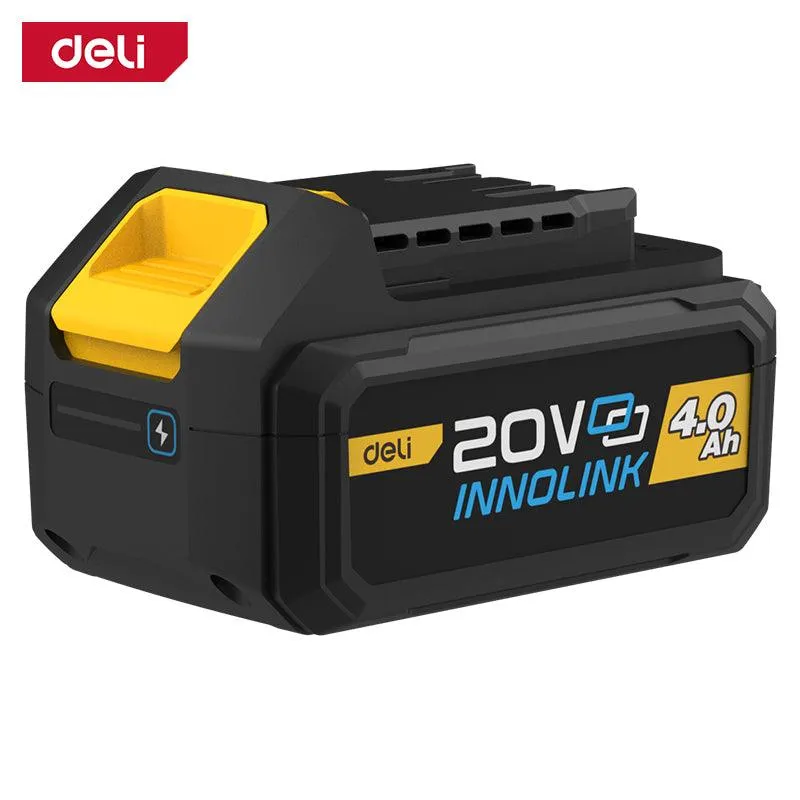 Deli 20V Lithium-ion Battery (4.0Ah) - بطارية ليثيوم فدار كبيرة مع مؤشر تعبئة