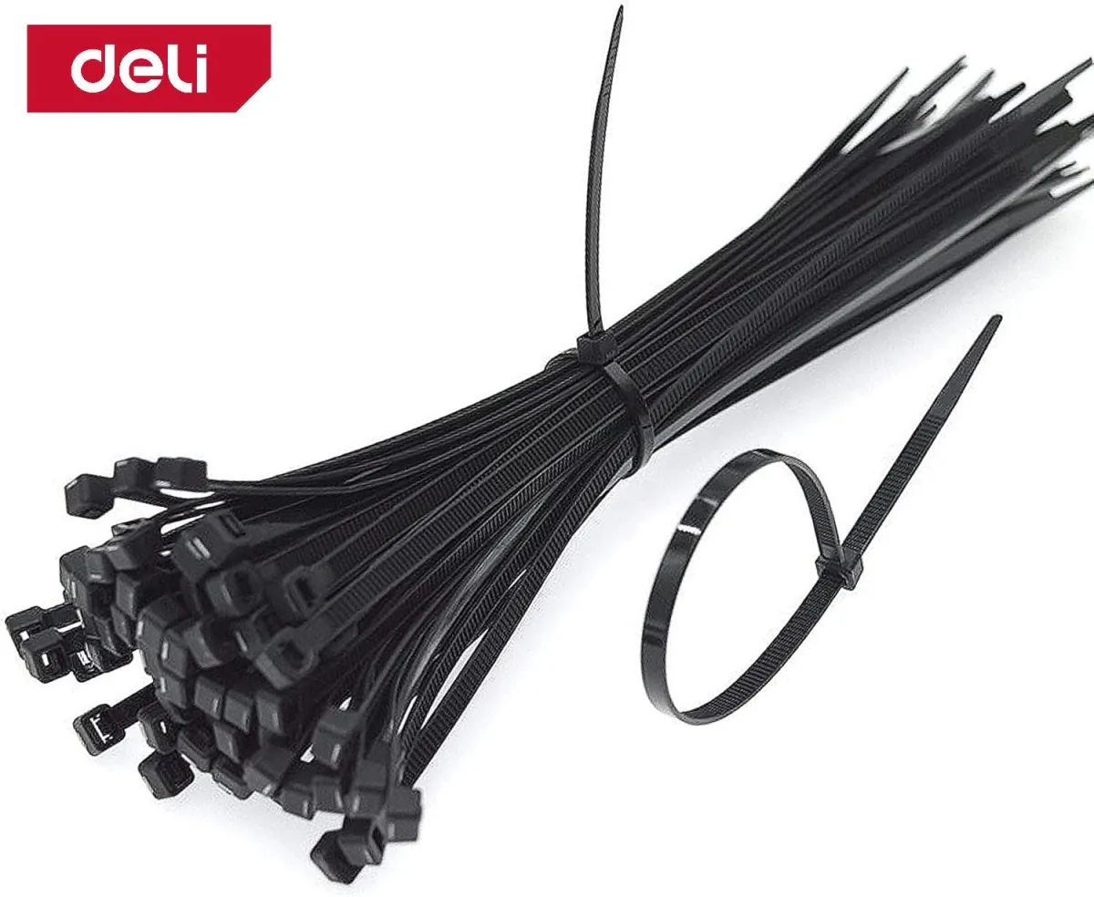 Deli Cable Ties (3x150mm) (100pcs) - رباط بلاستيك