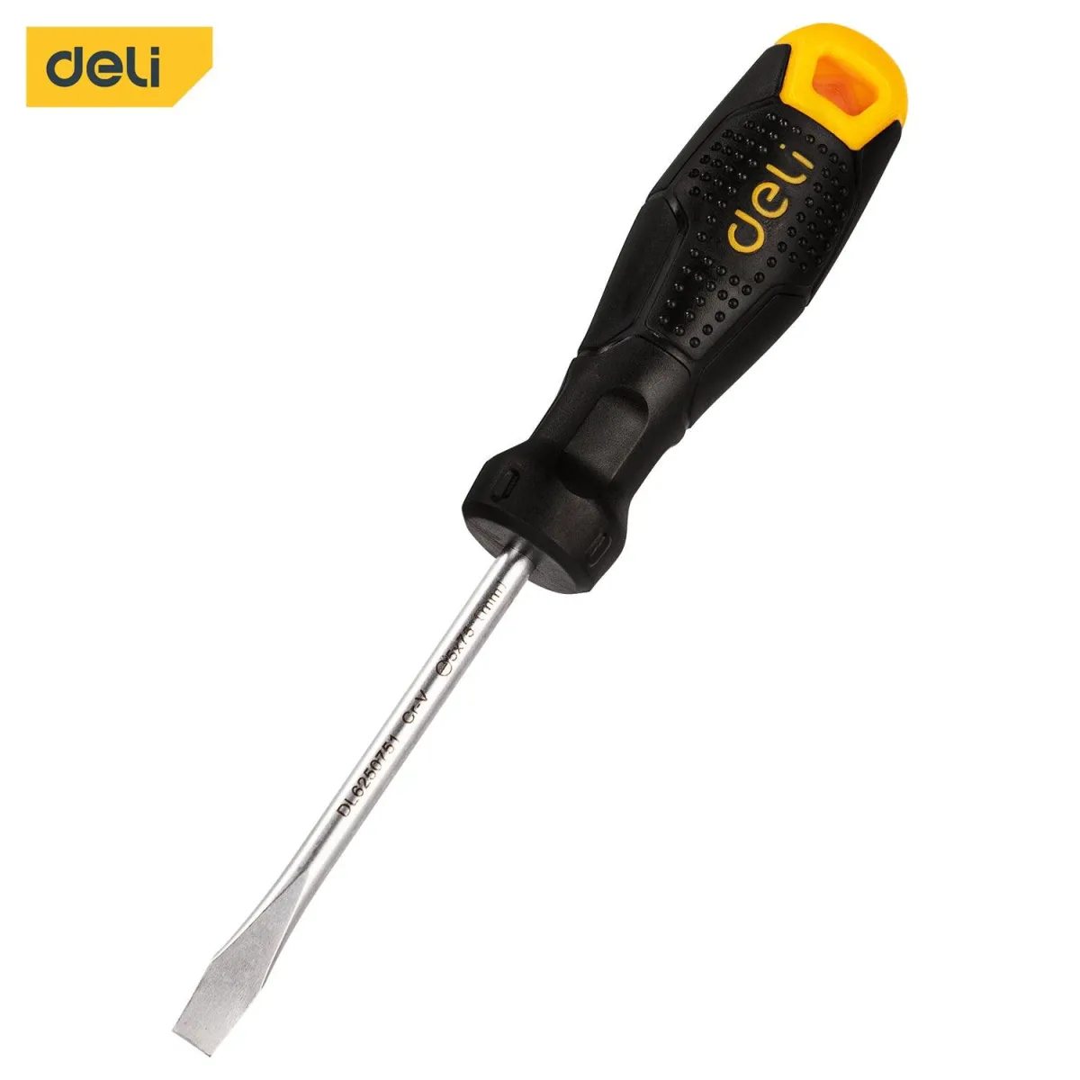 Deli Slotted Magnetic Screwdriver (5x75mm) - مفك براغي شق