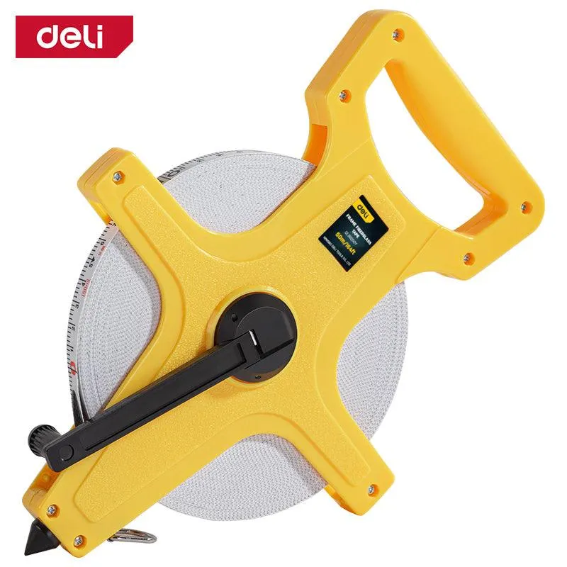 Deli Fiberglass Measure Tape (50m/164ft*14.5mm) - مازورة كيل براس فايبرغلاس