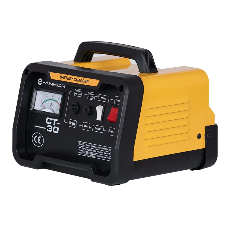 Industrial Car Battery Charger 12V 24V 30Amp - شرجار صناعي 30 امبار اصفر